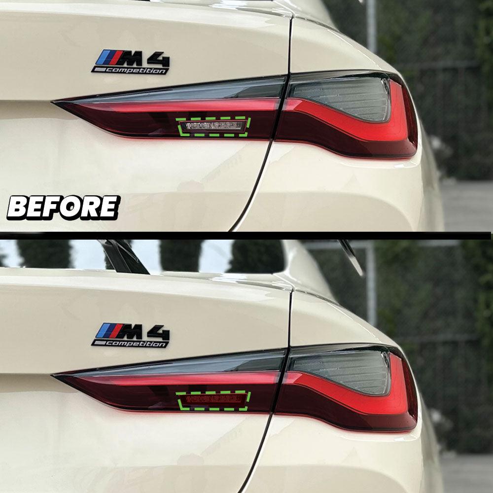 2021-2024 BMW G82 M4 Reverse Tail Light Pre-cut Overlay Smoked
