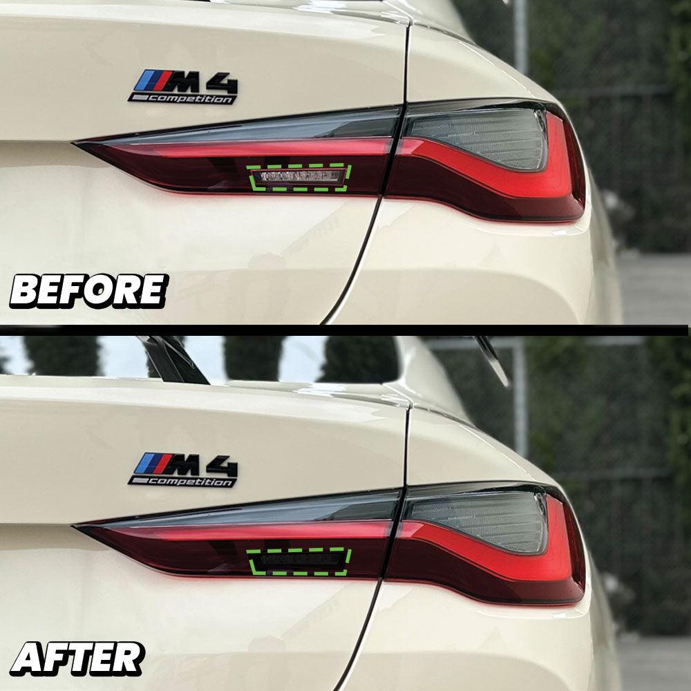 2021-2024 BMW G82 M4 Reverse Tail Light Pre-cut Overlay Smoked