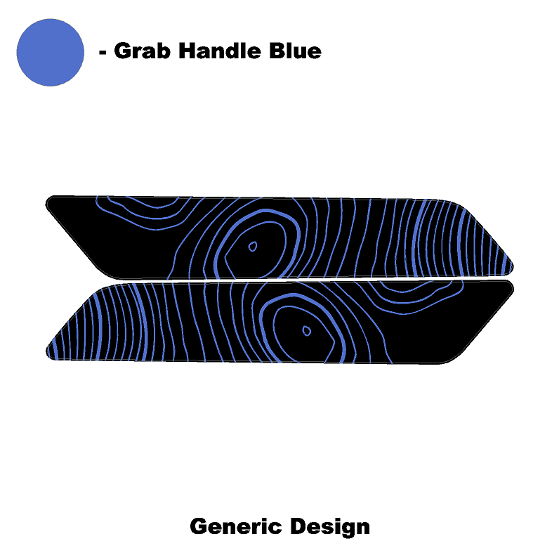 Topo Interior Front Door Grab Handle Overlay Kit (Printed + Laser Series) - 2021+ Bronco