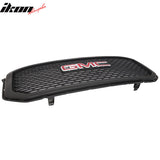 Fits 15-18 GMC Yukon XL Black ABS Front Bumper Grille + Red GMC Emblem