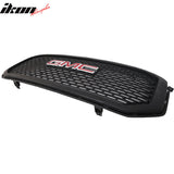Fits 15-18 GMC Yukon XL Black ABS Front Bumper Grille + Red GMC Emblem