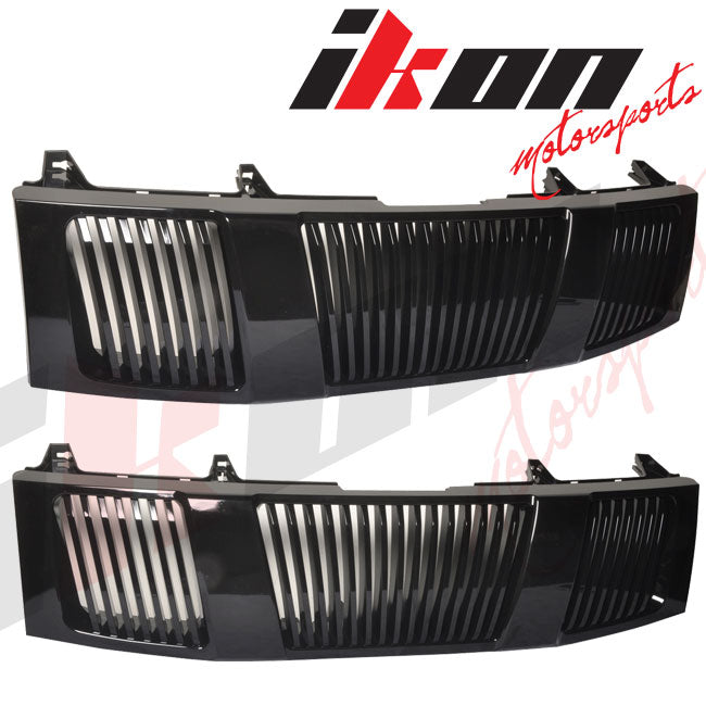 2004-2007Â Nissan Titan Front Hood Grille Vertical Style Black ABS