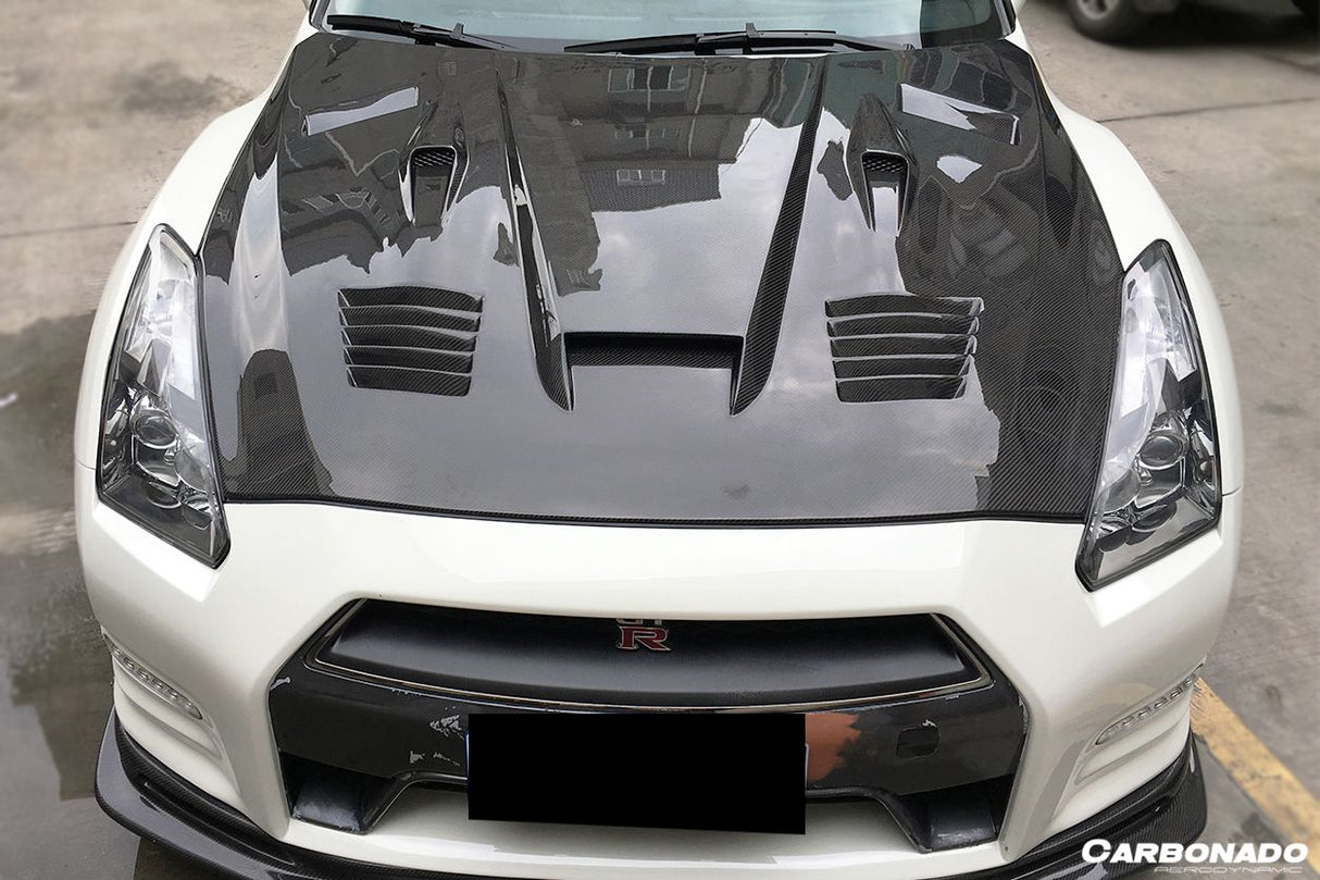 2008-2016 Nissan GTR R35 CBA  DBA GTC Style Carbon Fiber Hood
