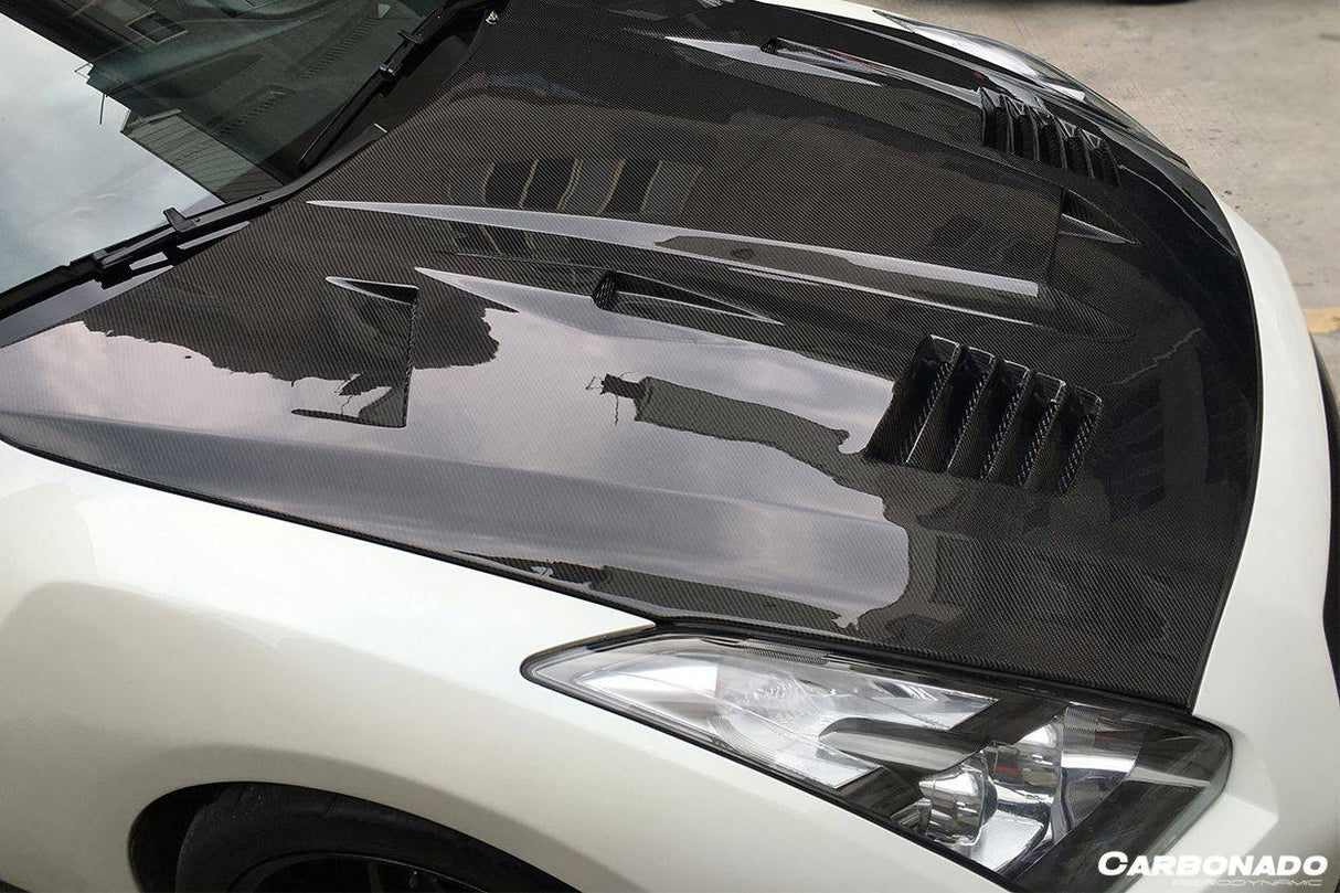 2008-2016 Nissan GTR R35 CBA  DBA GTC Style Carbon Fiber Hood