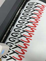 "GTS" Door Vinyl Logo Emblems for Porsche Vehicles (Boxter, Cayman, 911, Macan, Cayenne, Panamera)