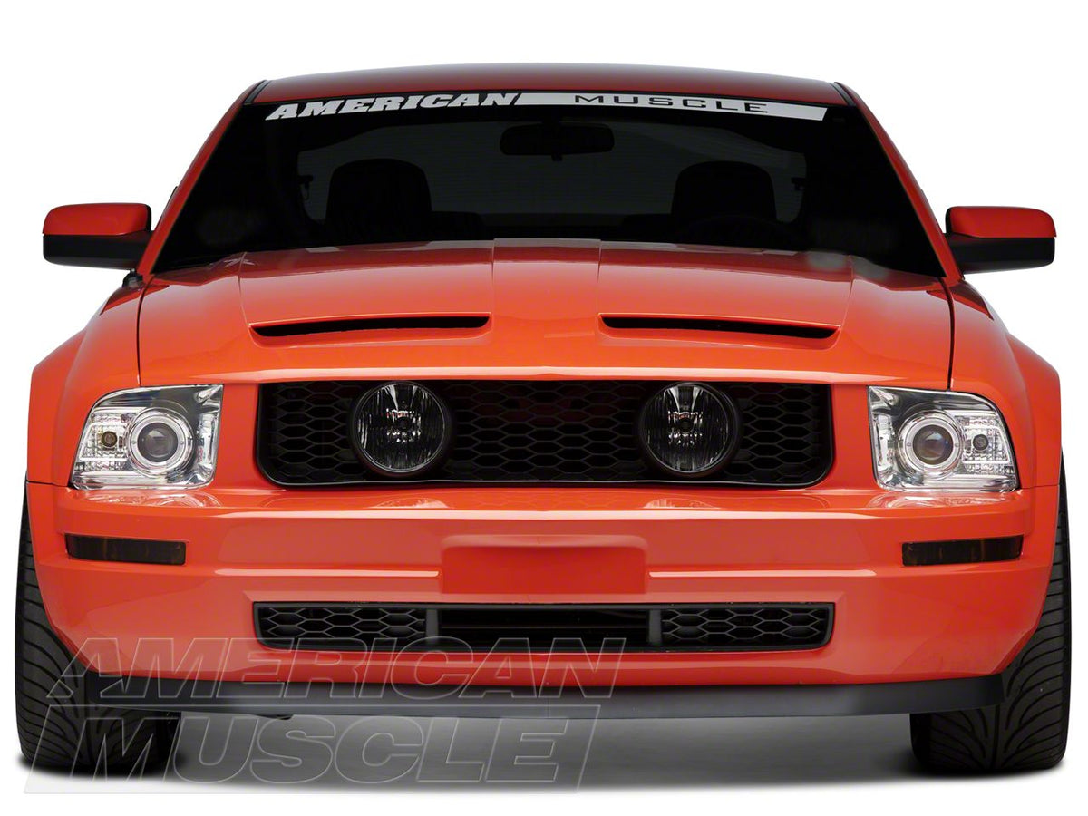 SpeedForm GT Style Pony Delete Grille with Fog Lights (05-09 Mustang V6)