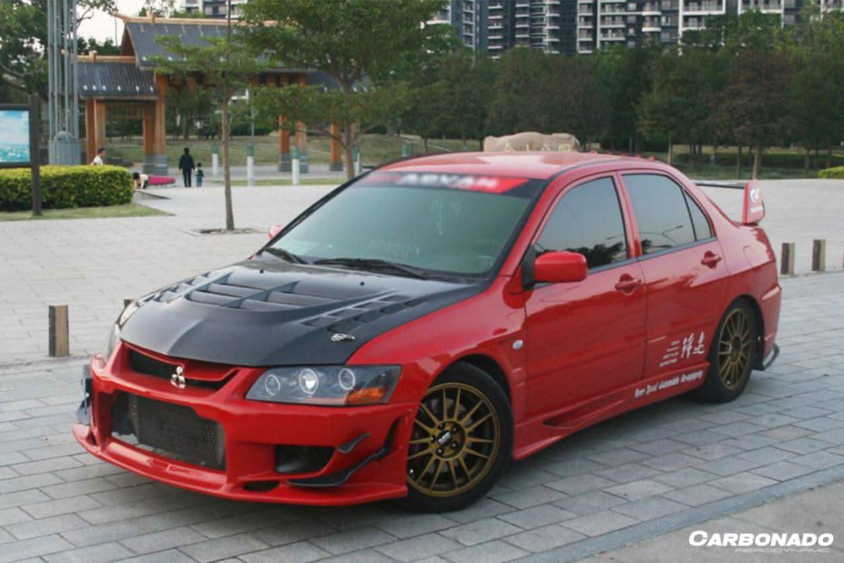 2003-2006 Mitsubishi Evo 7 8 9 VTX Style Carbon Fiber Hood