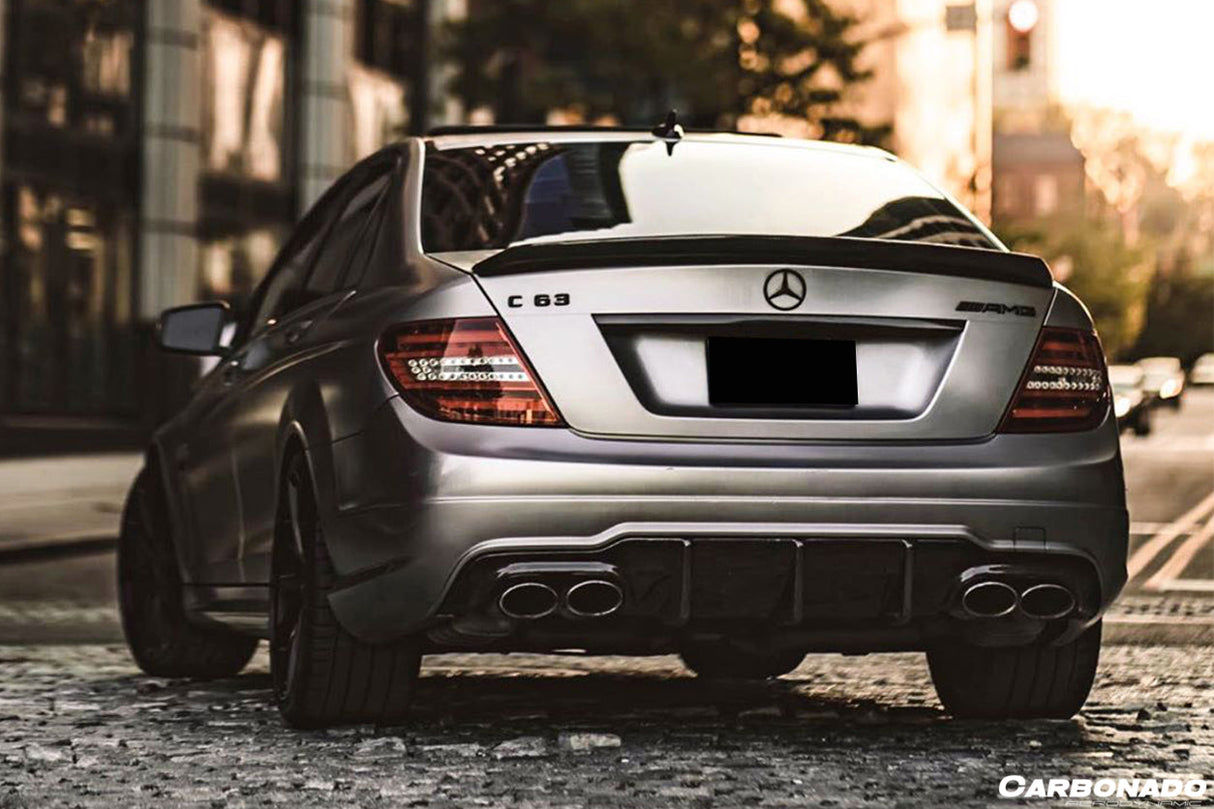 2012-2014 Mercedes Benz W204 C63 AMG RZ Style Carbon Fiber Rear Lip