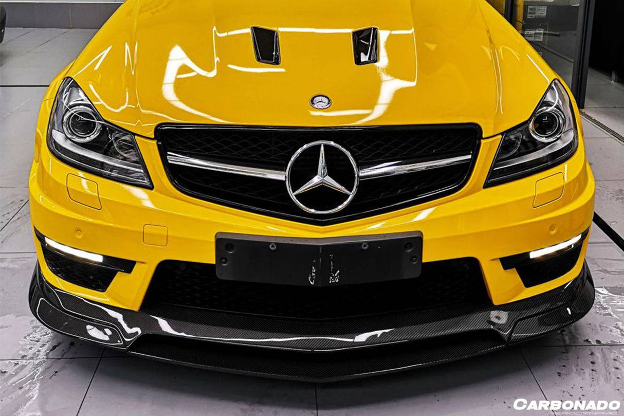 2012-2014 Mercedes Benz W204 C63 AMG RZ Style Carbon Fiber Front Lip