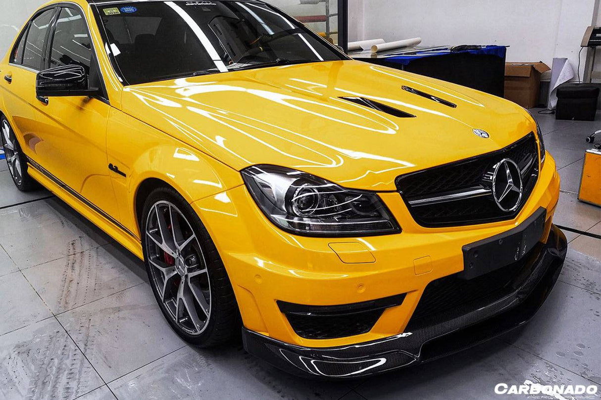 2012-2014 Mercedes Benz W204 C63 AMG RZ Style Carbon Fiber Front Lip