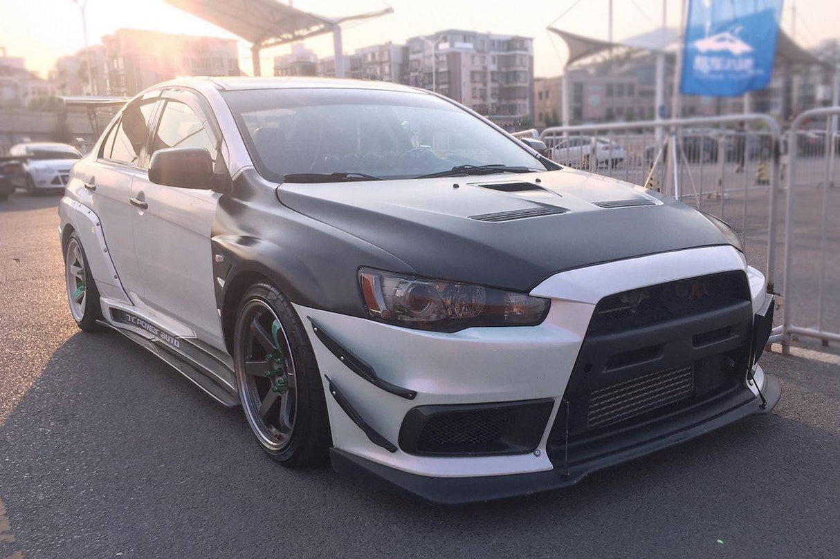 2008-2016 Mitsubishi Evolution EVO 10 X RA Style Carbon Fiber Front Lip