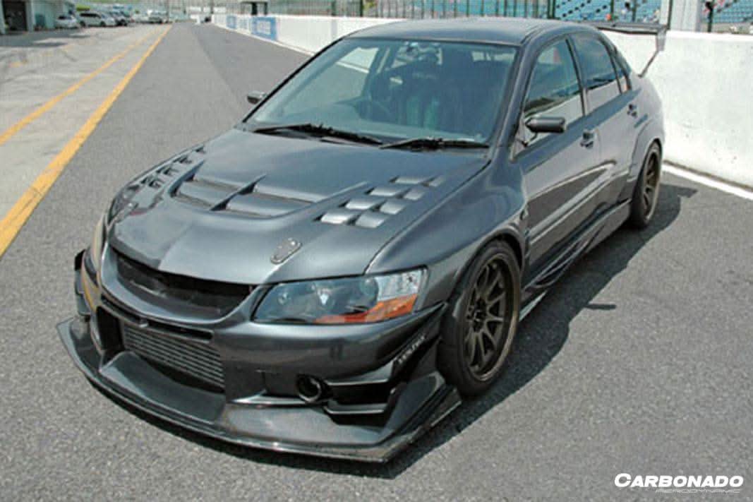 2003-2006 Mitsubishi Evo 7 8 9 VTX Style Carbon Fiber Hood