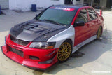 2003-2006 Mitsubishi Evo 7 8 9 VTX Style Carbon Fiber Hood