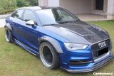 2013-2016 Audi 8V S3 A3 Sline Sedan BKSS Style Carbon Fiber Front Lip