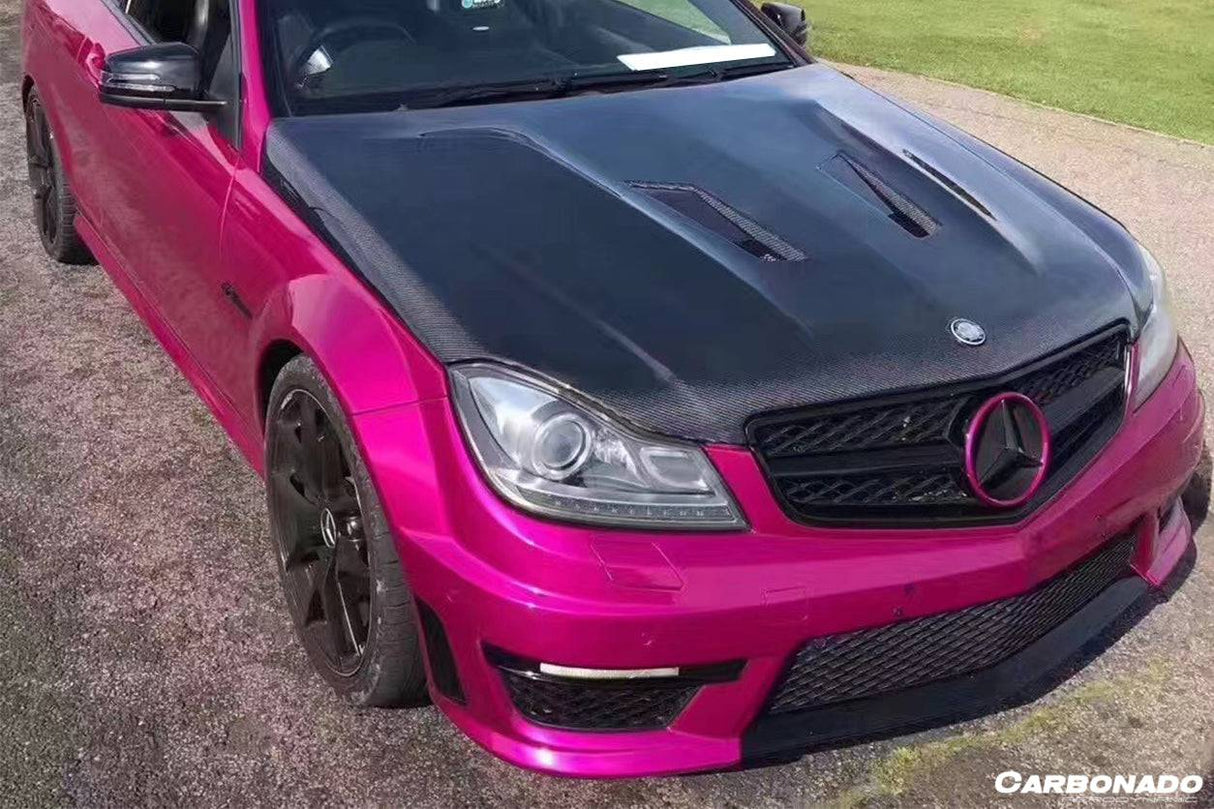 2012-2014 Mercedes Benz W204 C63 AMG BK Style hood