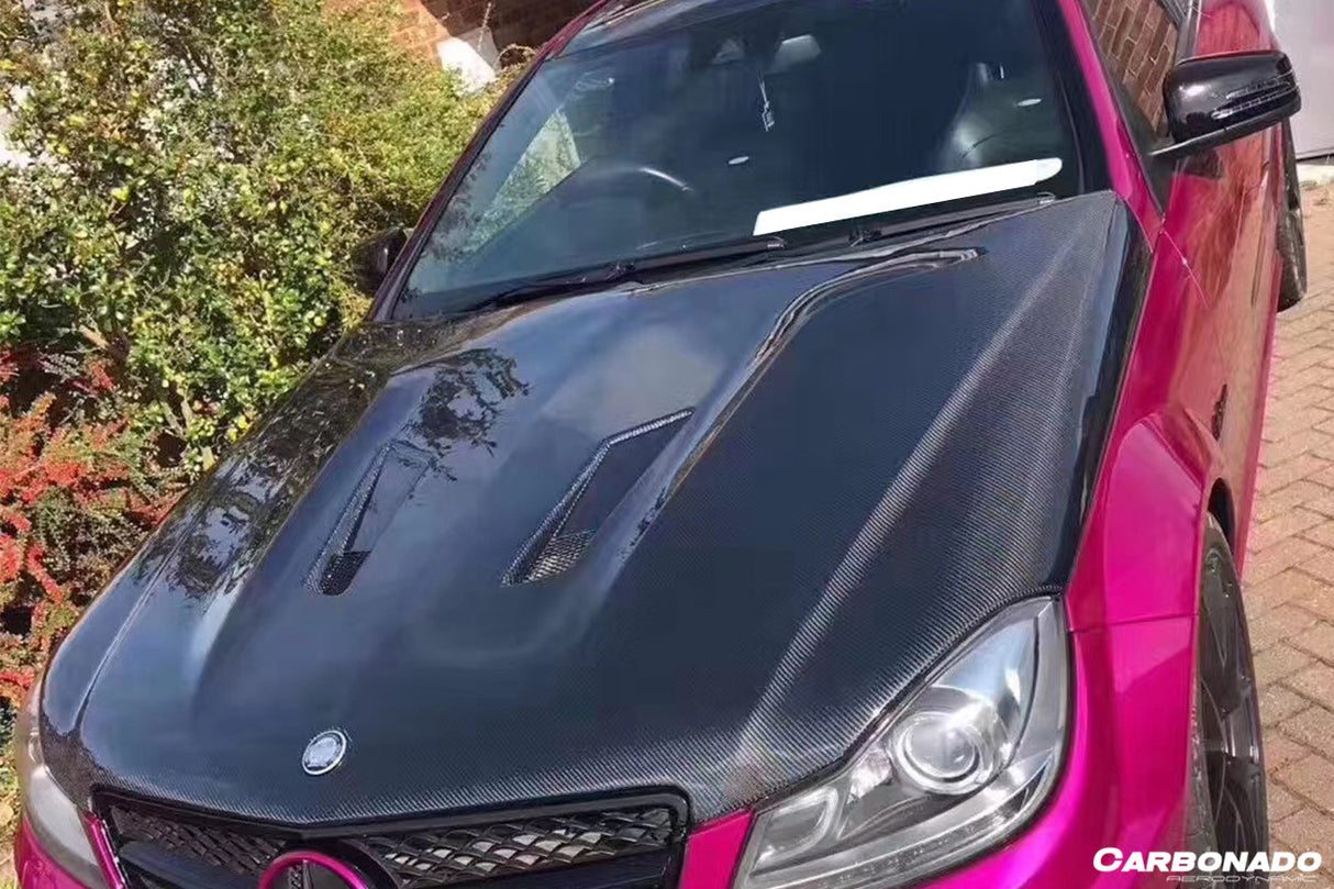 2012-2014 Mercedes Benz W204 C63 AMG BK Style hood