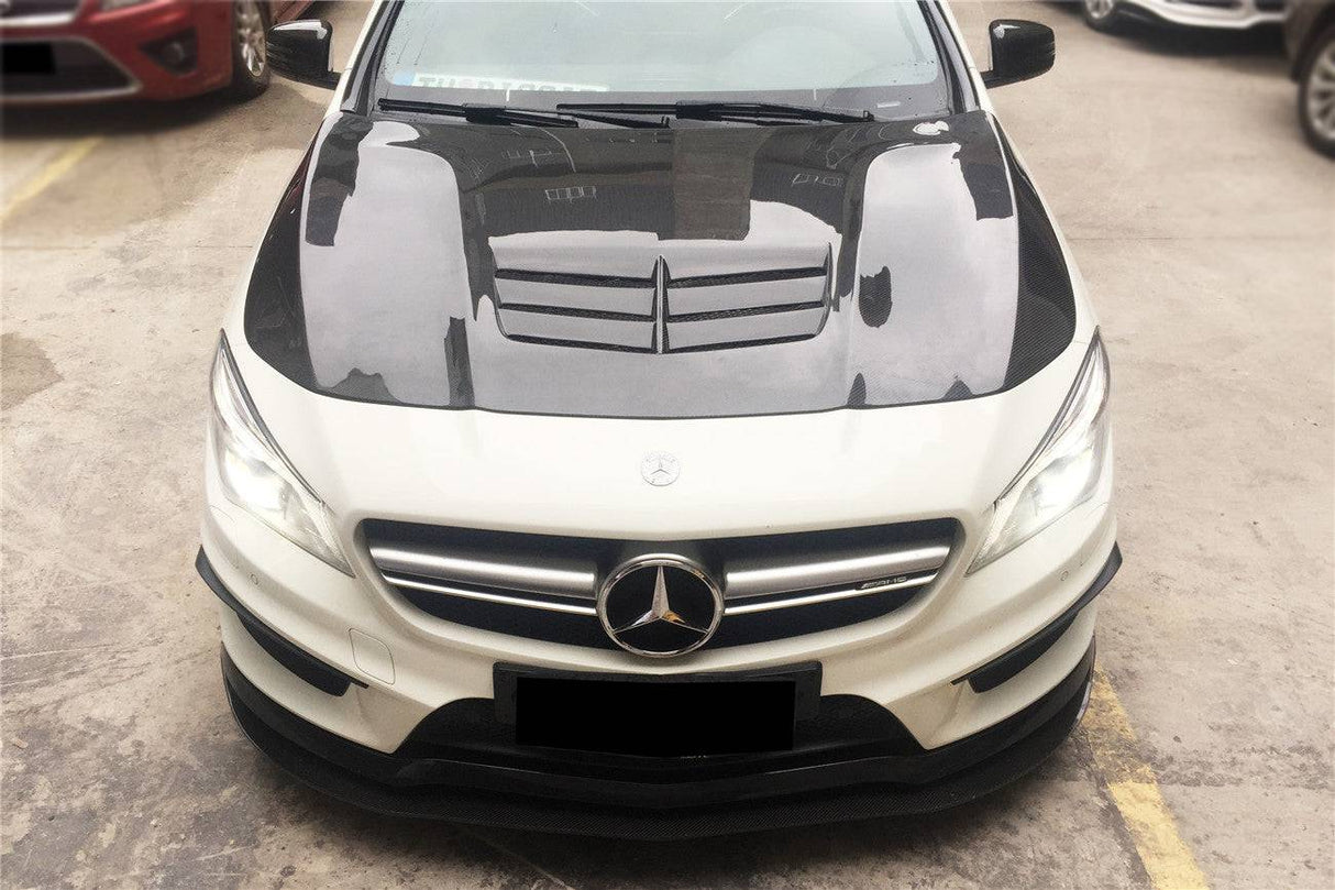 2013-2018 Mercedes Benz W117 CLA Class Black Sails Style Hood