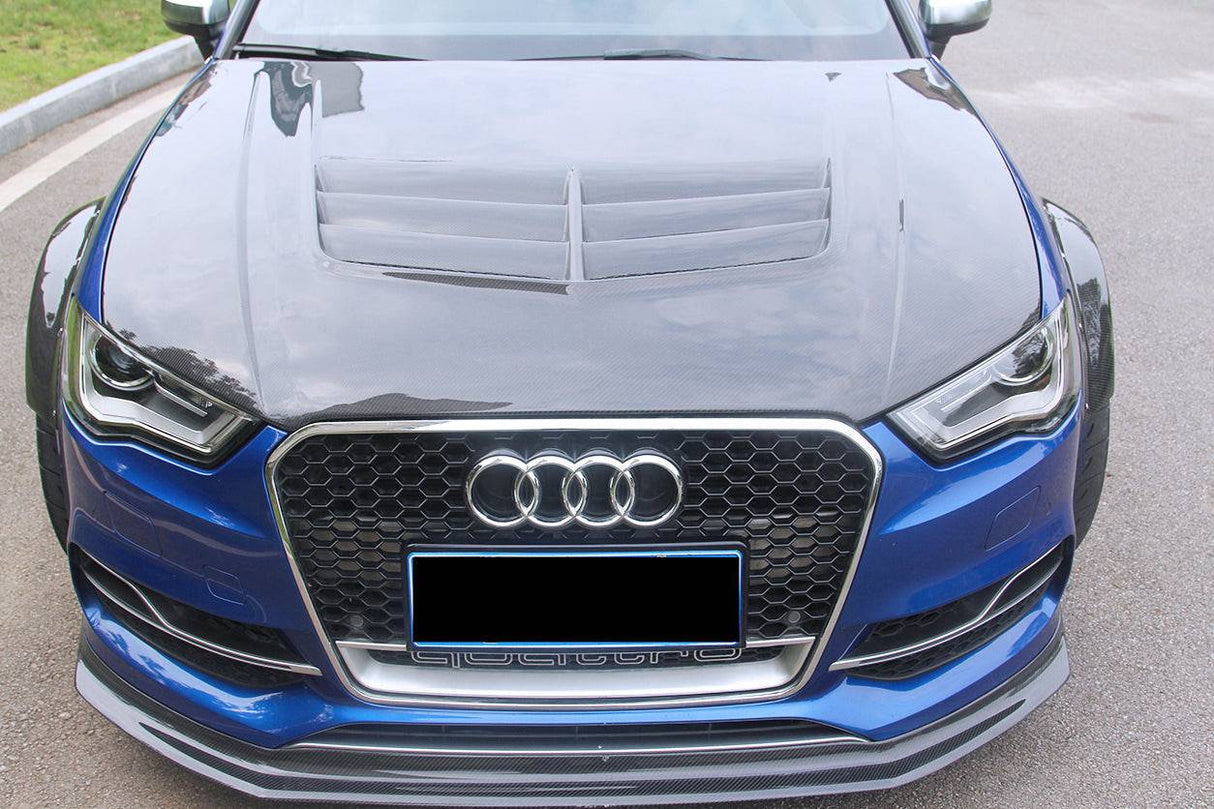 2017-2020 Audi RS3 S3 A3 Sedan BKSS Style Carbon Fiber Hood