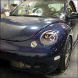 Spec-D Projector Headlights VW Beetle (1998-2005) Halo LED - Black, Tinted or Chrome