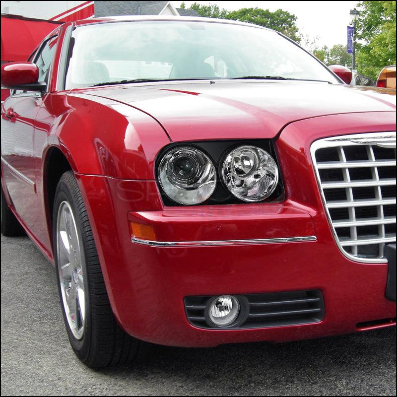 Spec-D Projector Headlights Chrysler 300 [Halo] (2005-2010) Black Housing