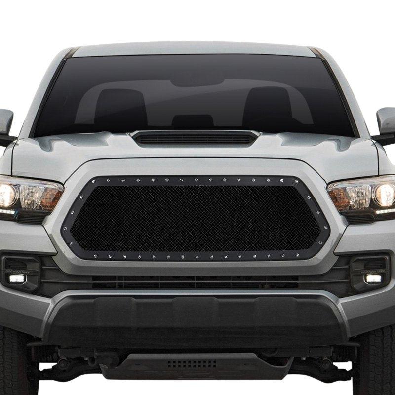 Spec-D Grill Insert Toyota Tacoma (2016-2018) Mesh Black Rivet Style