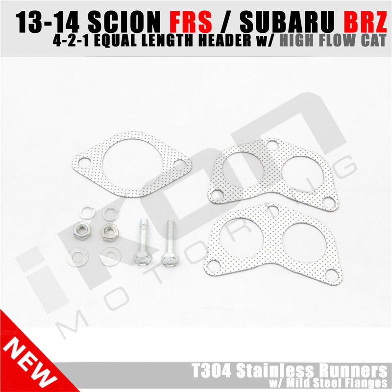 2013-2016 Scion FR-S 4-2-1 Equal Length Header EL Spun High Flow Cat
