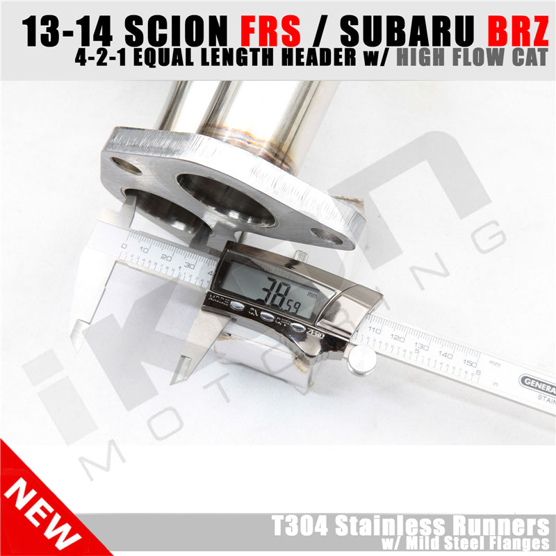 2013-2016 Scion FR-S 4-2-1 Equal Length Header EL Spun High Flow Cat