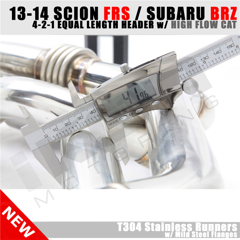 2013-2016 Scion FR-S 4-2-1 Equal Length Header EL Spun High Flow Cat