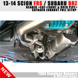 For 13-20 Scion FRS/BRZ/Toyota 86 Header Catback Exhaust Dual 4.5 Tips