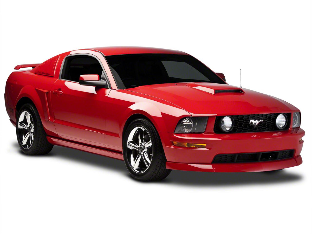 Raxiom Axial Series Stock Replacement Headlights; Black Housing; Clear Lens (05-09 Mustang w/ Factory Halogen Headlights, Excluding GT500)