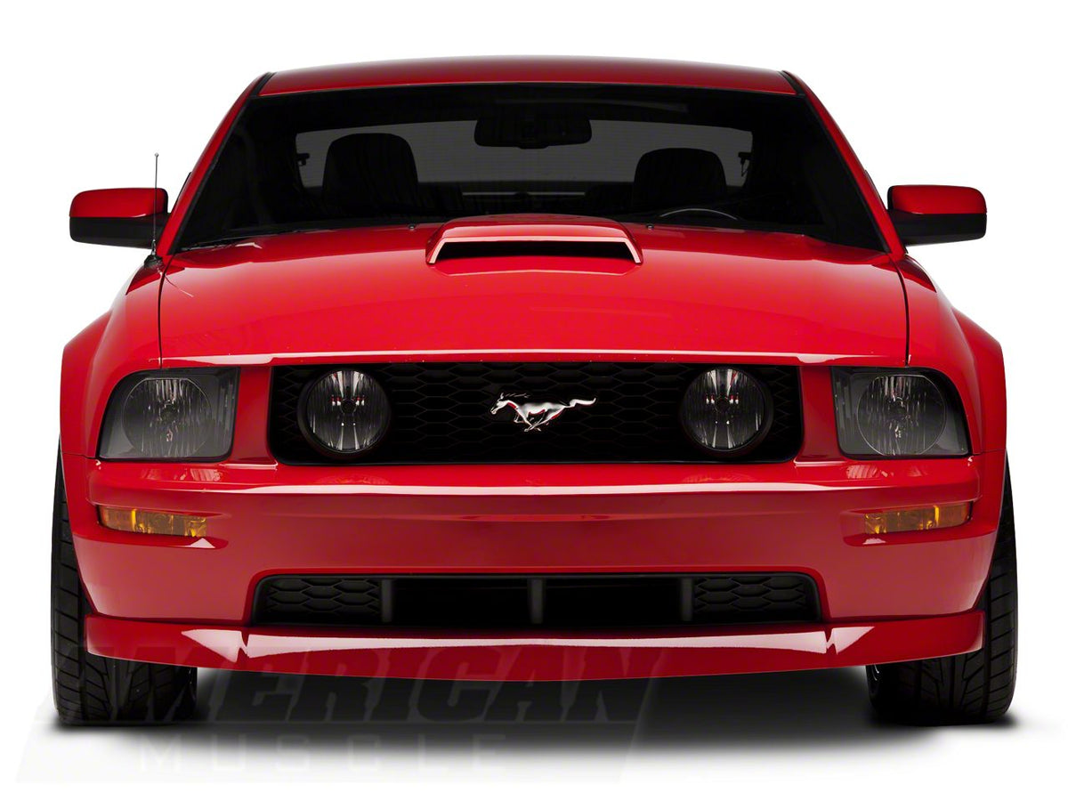 Raxiom Axial Series Stock Replacement Headlights; Black Housing; Clear Lens (05-09 Mustang w/ Factory Halogen Headlights, Excluding GT500)