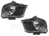 Raxiom Axial Series Stock Replacement Headlights; Black Housing; Clear Lens (05-09 Mustang w/ Factory Halogen Headlights, Excluding GT500)