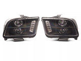 Raxiom Led Halo Projector Headlights; Black Housing; Clear Lens (05-09 Mustang W/ Factory Halogen Headlights, Excluding Gt500)
