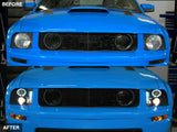 Raxiom Led Halo Projector Headlights; Black Housing; Clear Lens (05-09 Mustang W/ Factory Halogen Headlights, Excluding Gt500)