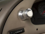 Speedform Modern Billet Headlight Knob Bezel; Polished (94-04 Mustang)
