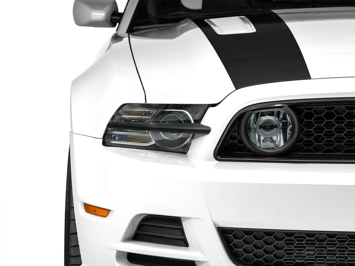 Mmd Headlight Splitters; Matte Black (13-14 Mustang)