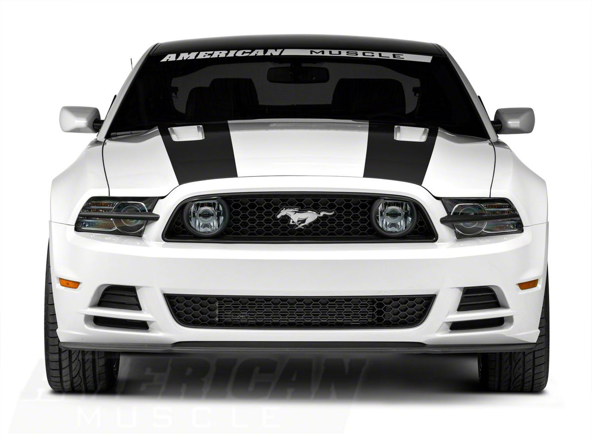 Mmd Headlight Splitters; Matte Black (13-14 Mustang)