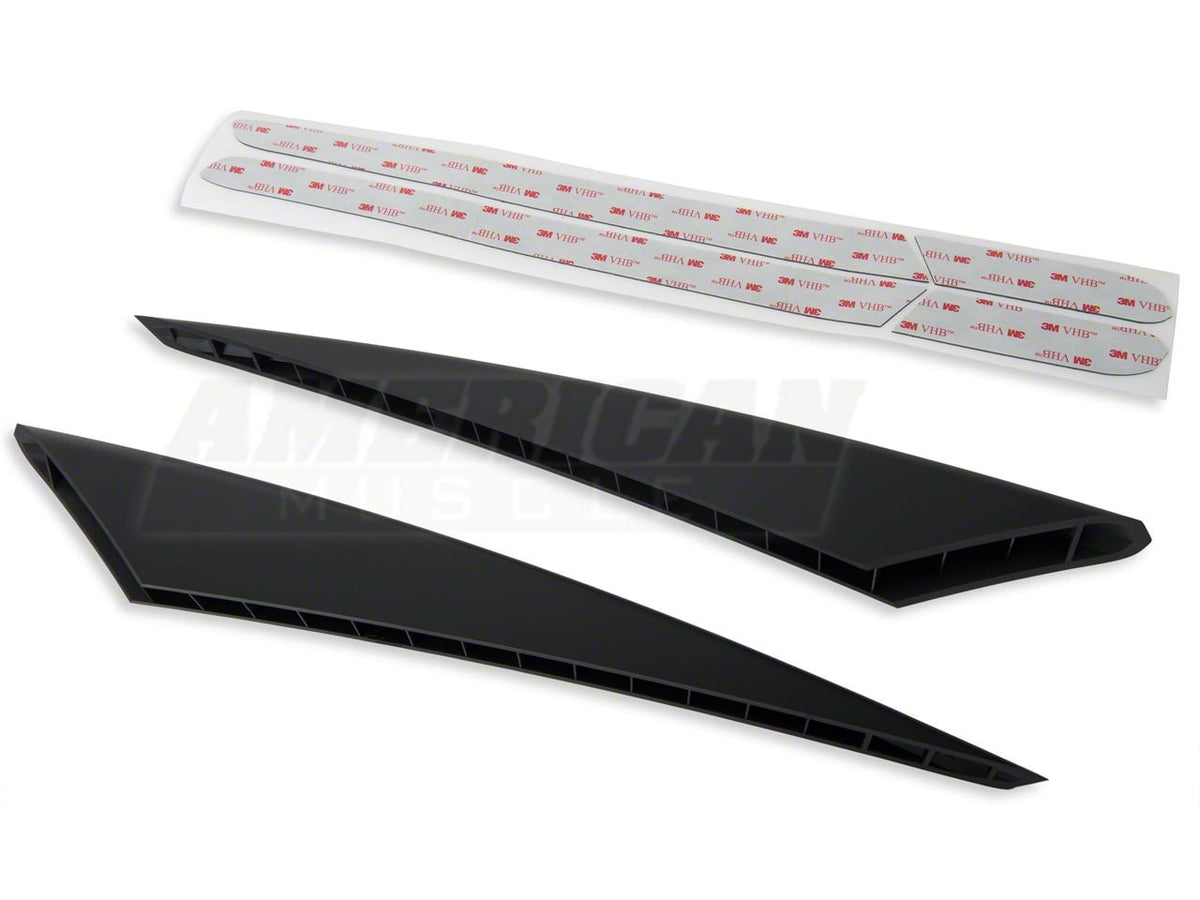 Mmd Headlight Splitters; Matte Black (13-14 Mustang)
