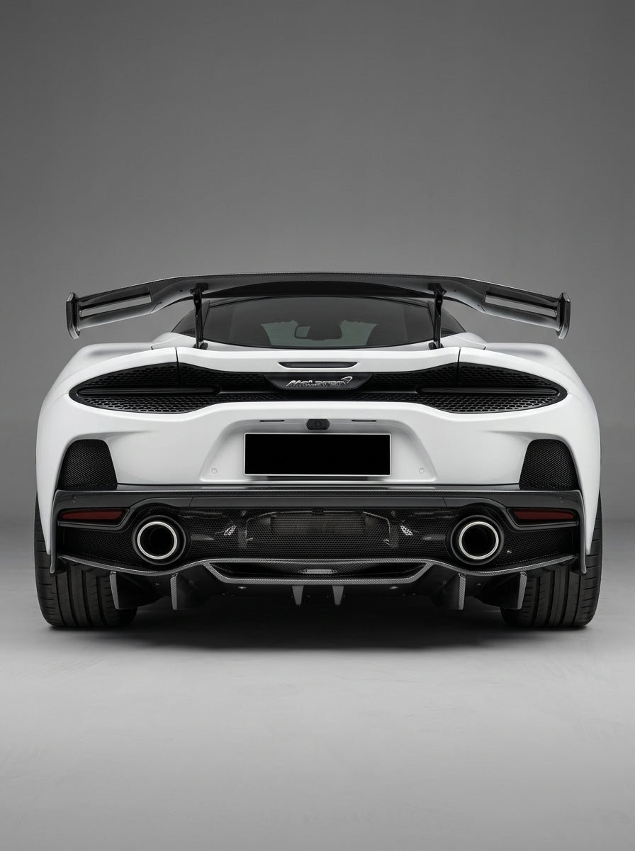 McLaren GT Dry Carbon Fiber Rear Diffuser OEM Style 2019+ Bolt-On Body Kit
