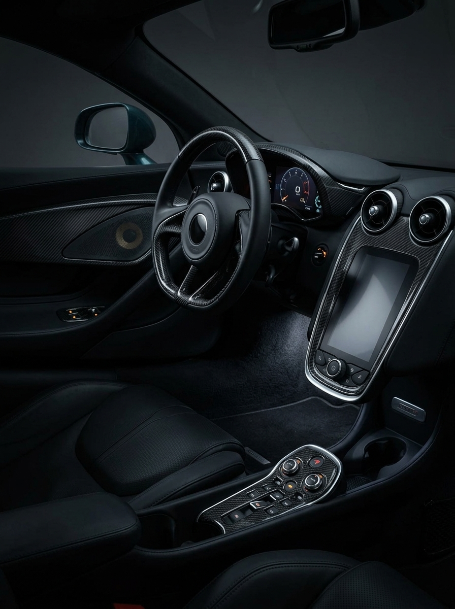 McLaren GT Dry Carbon Fiber Interior Trim Kit 6-Piece Cockpit Upgrade 2019+