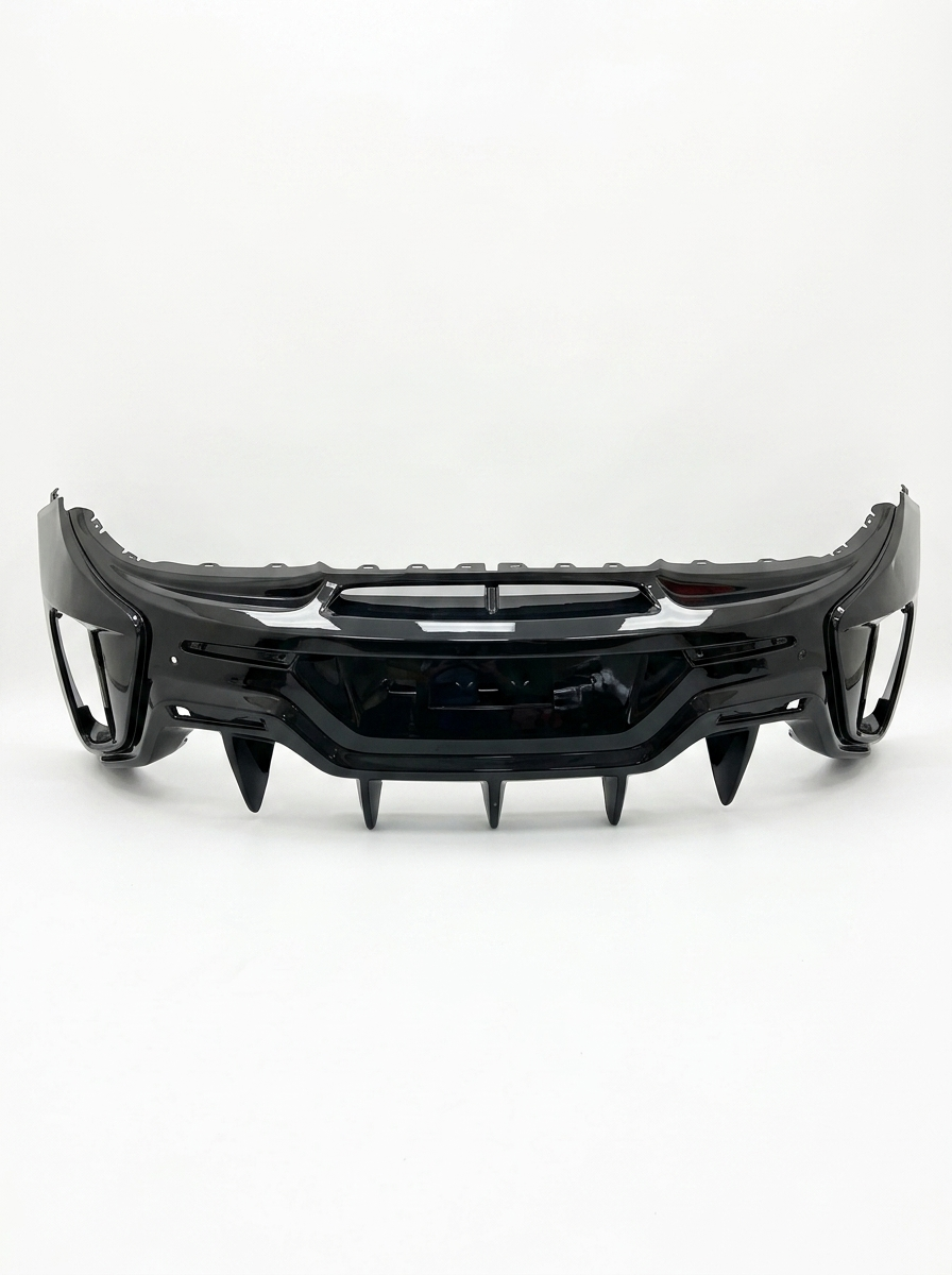 2015+ McLaren 540C 570S 570GT 600LT Multi-Fin Diffuser 3-Piece Rear Bumper - Dry Carbon Fiber