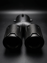 Carbon Fiber Dual Exhaust Tips for BMW M340i M240i M440i | G20 G42 G22 G23 G26 | Y-Pipe Single-to-Dual Conversion | Sold as Pair