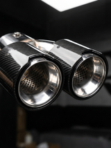 Carbon Fiber Dual Exhaust Tips for BMW M340i M240i M440i | G20 G42 G22 G23 G26 | Y-Pipe Single-to-Dual Conversion | Sold as Pair