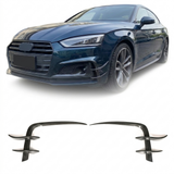2017–2019 Audi A5 S-Line / S5 B9 Front Bumper Canard Fins – Carbon Fiber