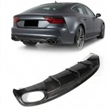 2013–2016 Audi A7 S-Line C7 Sportback Rear Bumper Diffuser – Carbon Fiber