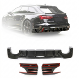 2019–2021 Audi RS6 / A6 C8 Avant Wagon Rear Bumper Diffuser – Dry Carbon Fiber