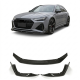 2019–2021 Audi RS6 C8 Avant Front Bumper Lip Spoiler – Pre-Preg Dry Carbon Fiber