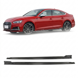 2017–2019 Audi A5 S-Line / S5 B9 Sportback Side Skirt Extensions – Carbon Fiber