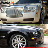 2005-2010 Chrysler 300 300C RR Phantom Chrome Front Bumper Grille ABS