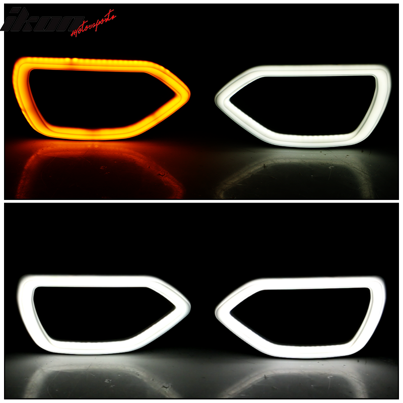 2015-2023 Dodge Charger Black Front Bumper Foglights Grille Lights PP